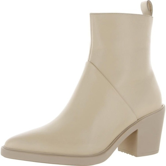 Seychelles Shoes - SEYCHELLES Booties SHINING STAR LEATHER POINTED TOE MID-CALF BOOTS cream ivory
